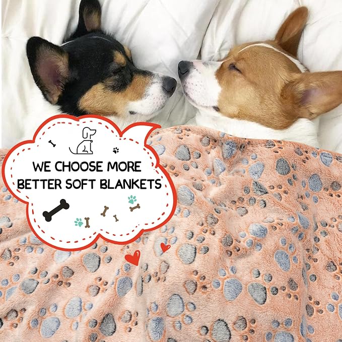 Rezutan 1 Pack 3 Blankets for Dogs, Dog Blanket for Small Pet Cat, Premium Soft Fluffy Suitable for Dog Kennels & Beds, Gifts Puppy Blanket Essentials, 30x20inch, Brown