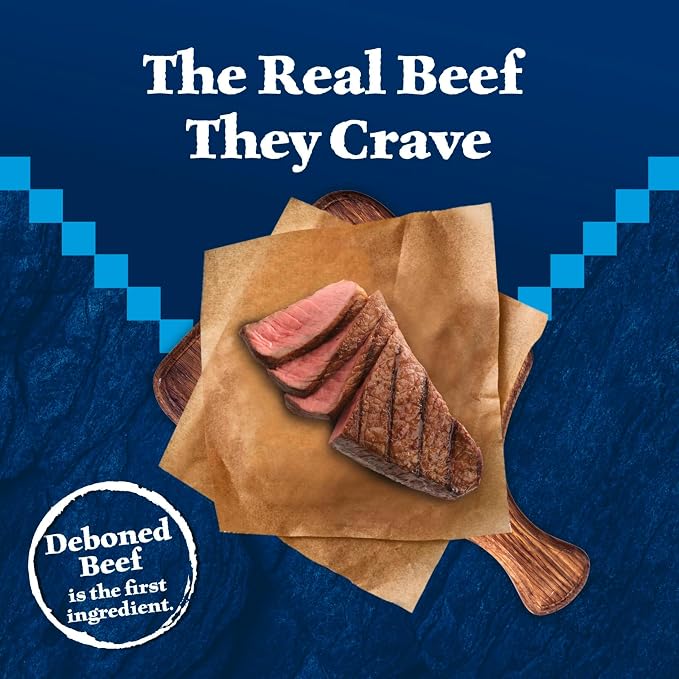 Blue Buffalo Wilderness Rocky Mountain Recipe Adult Dry Dog Food with Red Meat & Wholesome Grains, 34g Protein, Vibrant Energy for an Active Life, Made with Natural Ingredients, 24 lbs.