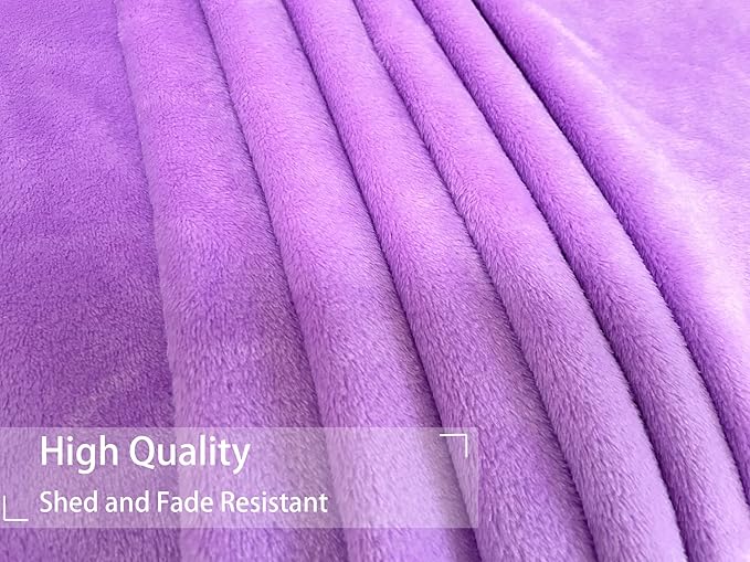iMaylex Soft Puppy Flannel Fleece Blanket for Pet Dog Cat, Plush Microfiber, Cozy and Lightweight, Light Purple, Pet, 19 x 27 inch (50 x 70 cm)