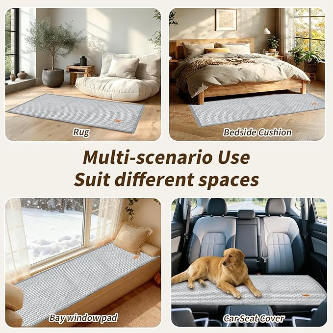 Couch Covers for Dogs Washable, Velvet Dog Couch Cover Protector, Fuzzy Plush Pet Sofa Cover for Single Sofa, Sofa Covers for Pets(1,Light Grey,27.6"x27.6",Single Seater)