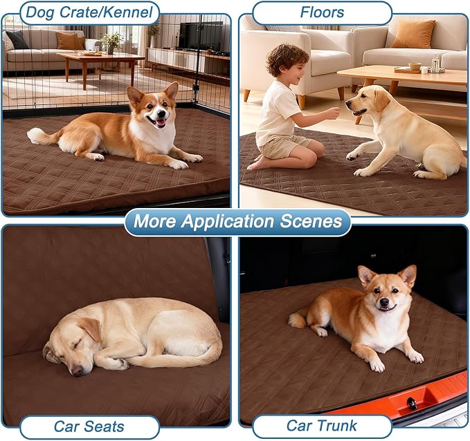 hyha Waterproof Dog Blanket, Reversible Pet Bed Blanket, Soft Sofa Couch Cover for Dogs Washable, Waterproof Pet Couch Covers for Sofa Puppy Cats Furniture Protector(40"x50", Brown/Chocolate)