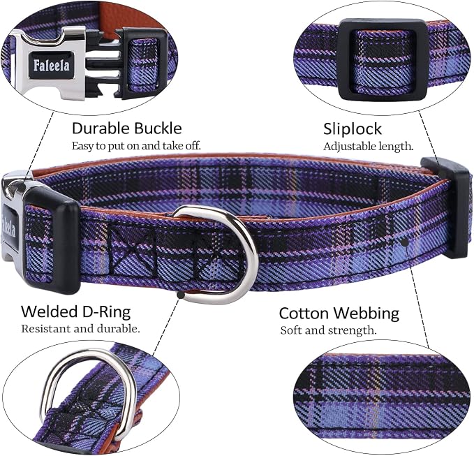 Faleela Soft &Comfy Bowtie Dog Collar,Detachable and Adjustable Bow Tie Collar,for Small Medium Large Pet (Purple, Medium (Pack of 1))