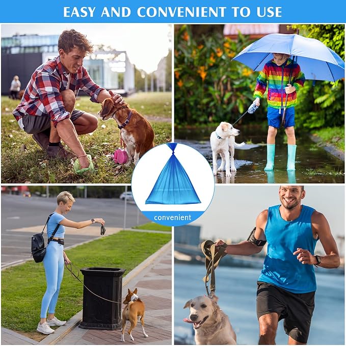 Harloon 6000 Counts Dog Poop Waste Bags Bulk, 30 Rolls Pet Waste Bags, Extra Thick Strong Leak Proof, for Walking, Travel, Park, Puppy Cleanup,Universal Doggy Rolls Waste-Box(Bule,12 x 8 Inches)