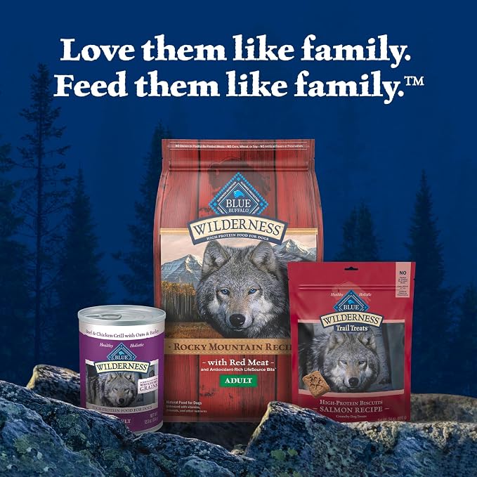 Blue Buffalo Wilderness Trail Treats High Protein Grain Free Dog Biscuits Crunchy Dog Treats, Turkey Recipe, 10-oz Bag