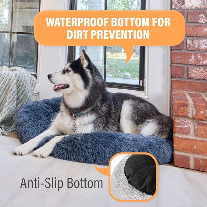 Active Pets Large Dog Bed, Calming Orthopedic Pet Bedding for Anxiety Relief, Joint Support & Comfort, Washable Dog Furniture, M 45lbs, Beige
