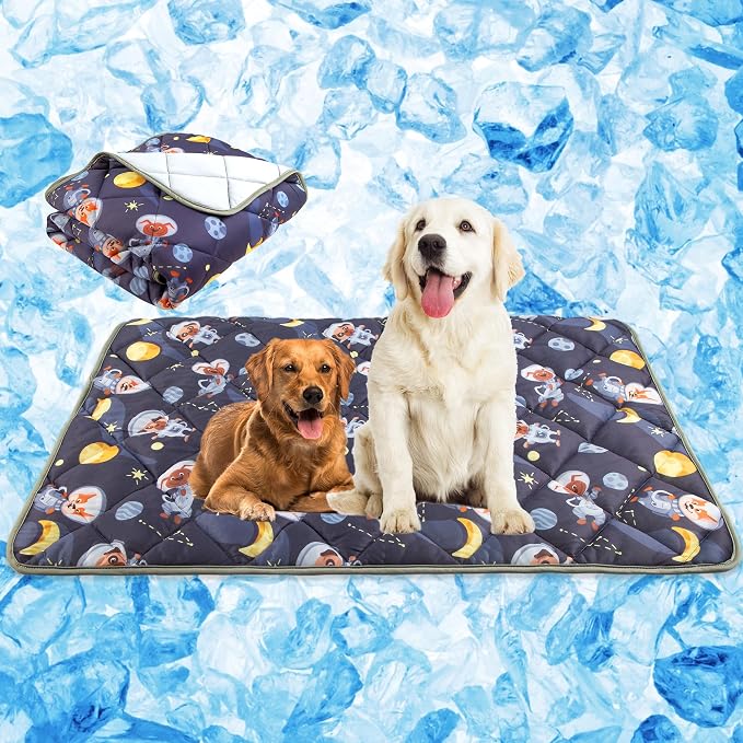 Paw Legend Dog Cooling Mat for Dogs Cat Cooling Pad for Dog Mat Blanket Summer Cool Tech Fabric Washable Sleeping Pad on Kennel Sofa Bed Floor Car Seats, Small