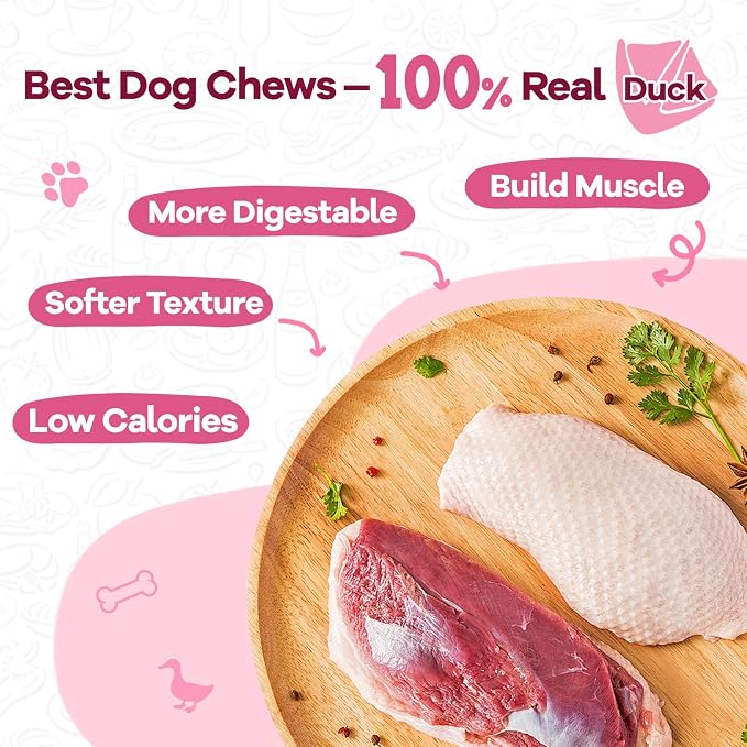 PAWUP Duck Wrapped Dog Bones, Digestible Soft-Core Bones, Natural Teeth Clean, Rawhide-Free, Healthy Dog Chews for Small Dogs, 12.5 oz