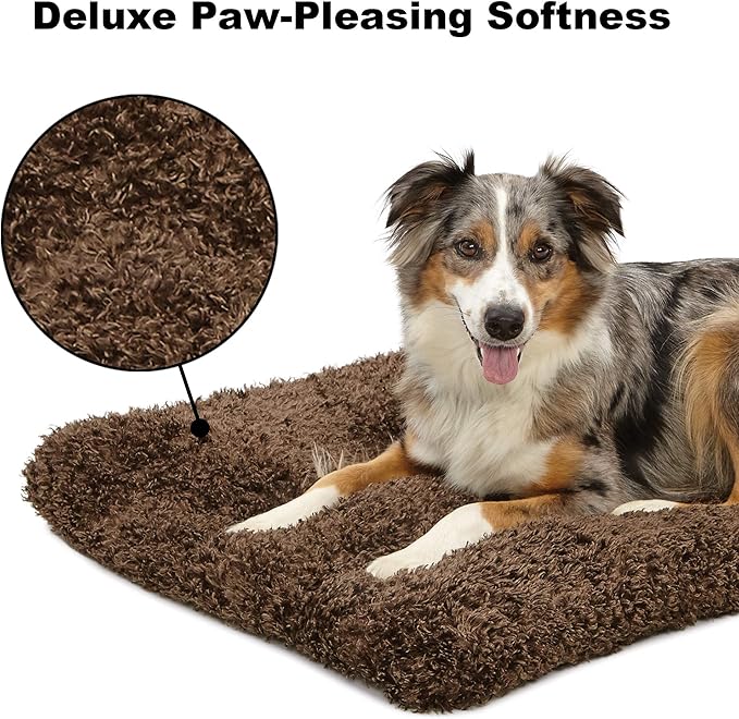 MidWest Homes for Pets Large QuietTime Deluxe Coco Chic Pet Bed, Ultra-Soft & Overstuffed, Machine Washable, Fits 42-inch Crate