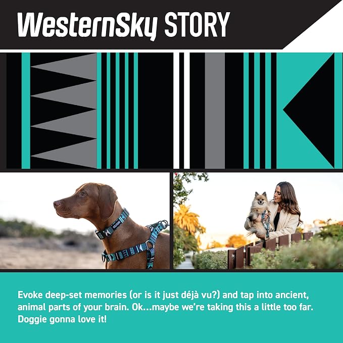 Wolfgang Heavy Duty Adjustable Dog Harness, Pull-Tested for Walking & Training, WesternSky Print, Large