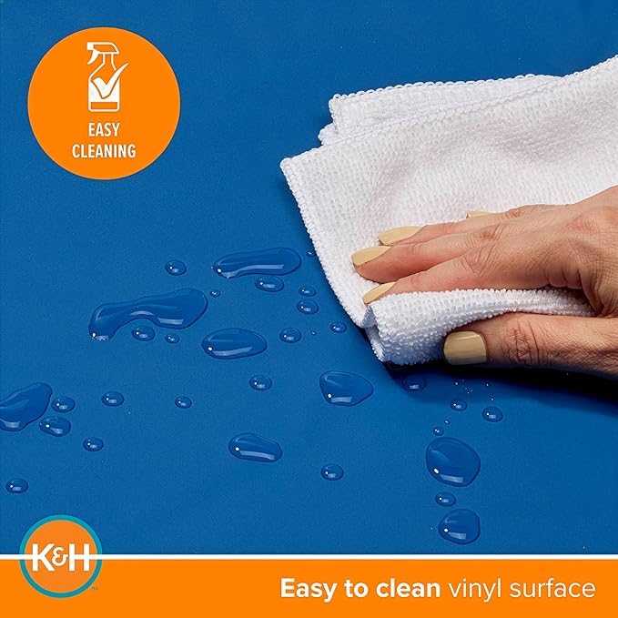 K&H Pet Products Coolin' Pet Pad Dog Mat, Portable Dog Cooling Mat for Travel or in Home, Perfect for Carriers, Crates, Outdoor Houses, Yards, Porches, Pet Beds & More - X-Large 38 X 27in Chill Blue