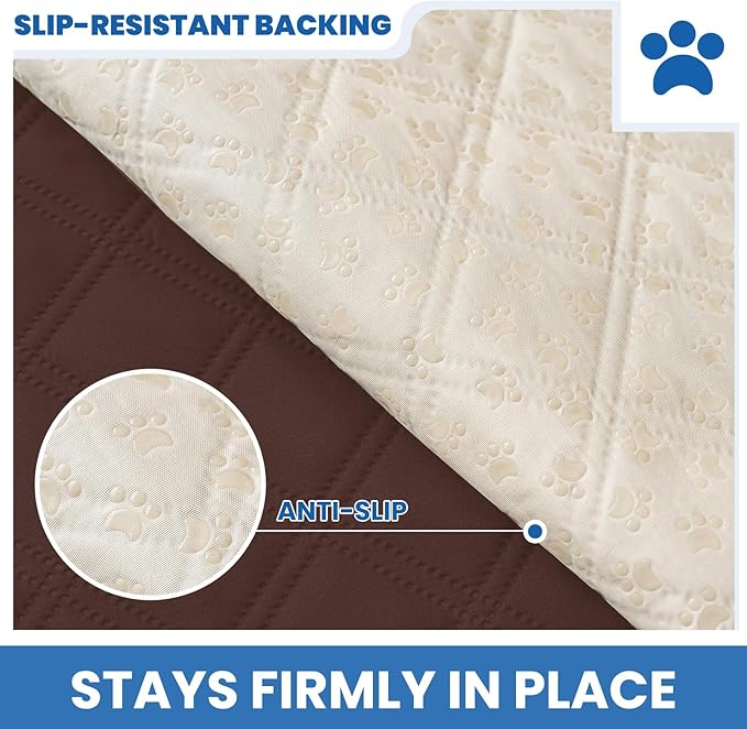 Waterproof Couch Covers for Pets, Waterproof Dog Bed Cover, Anti-Slip Soft Dog Blankets, Couch Cover for Dogs Washable, Pet Blanket for Puppy Large Dogs Cat (82x82 Inch, Coffee)
