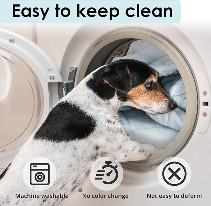 Dog Cooling Mat, Pet Washable Non-Toxic Summer Dogs Cats Cooling Pads Sleeping Kennel Mats Cool Ice Blanket for Indoor & Outdoor Dog Beach Essentials Gray Medium