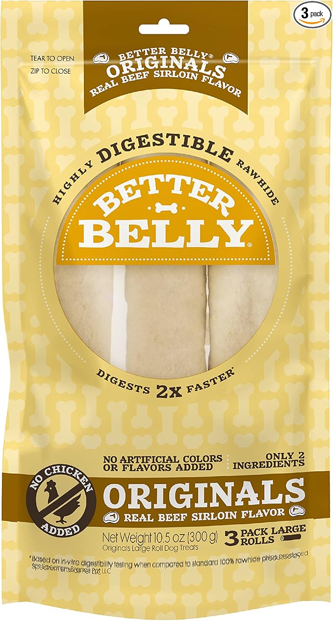 Better Belly Highly Digestible Rawhide Large Roll ChewS