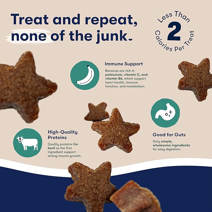 Jinx Beef Dog Training Treats - Healthy All-Natural Mini Bite-Sized Dog Treats for Training with Grass-Fed Beef - Pet Products for All Dogs (Puppies, Adults & Seniors) - 4oz