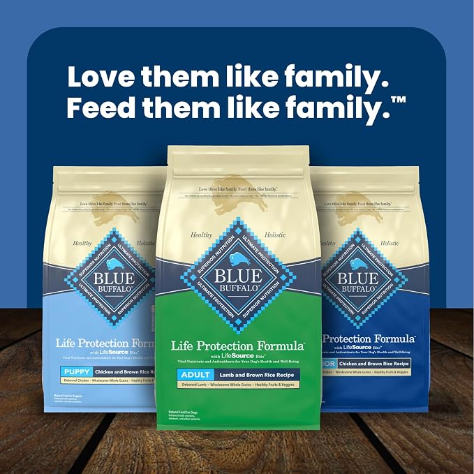Blue Buffalo Life Protection Formula Lamb & Brown Rice Adult Dry Dog Food, Supports Immunity with Antioxidant-Rich LifeSource Bits, Promotes Healthy Muscle Development, Skin & Coat Health, 34 lbs.