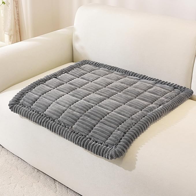 OstepDecor Couch Cover for Dogs, Washable Non Slip Sofa Cover for Pets, Soft Couch Covers for Sofa, Loveseat and Sectional, Furniture Protector Against Pet Hair & Scratches (27.6" x 27.6", Dark Grey)
