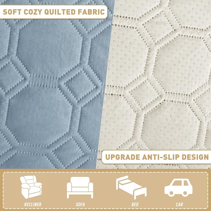 ZNSAYOTX Ultimate Cozy Blankets (30"x70") 100% Waterproof Sofa Mat Blanket for Dog Pets, Bed Couch Protector with Non-Slip Back Washable Durable, Pee Scratch Proof Easy to Clean (Grey Blue)