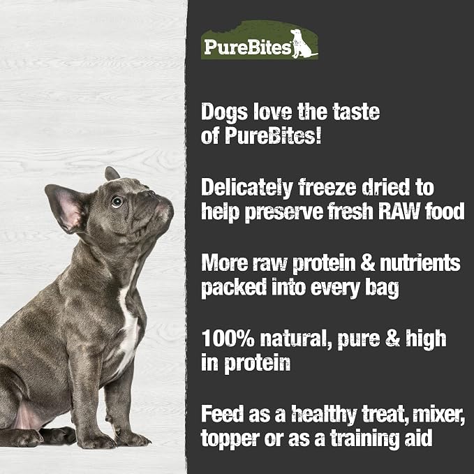 PureBites Beef Liver Freeze Dried Dog Treats, 1 Ingredient, Made in USA, 16.6oz