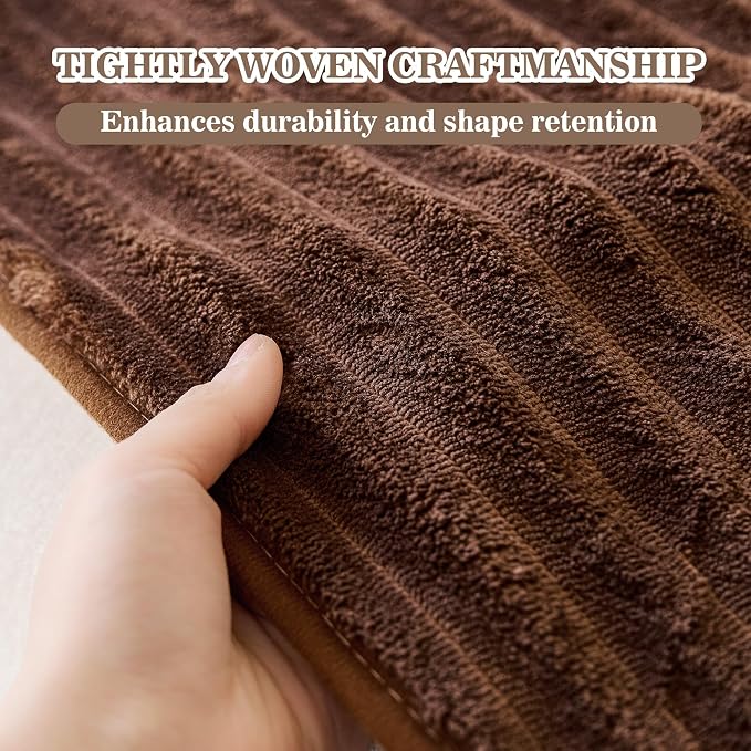 MYSKY HOME 100% Waterproof Couch Cover, Couch Covers for Dogs Washable, Non Slip Couch Covers for 3 Cushion Sofa Pet Friendly, Sofa Cover Slipcover Furniture Protector Dog Bed Cover, Brown, 35"x70.9"