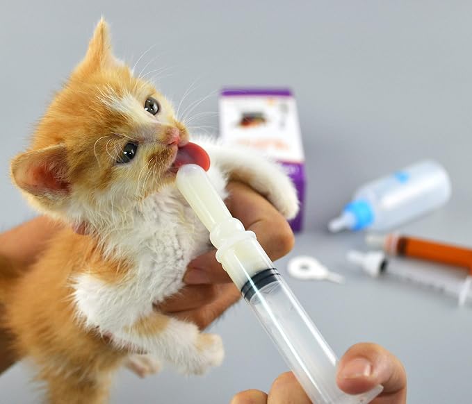 Kitten Bottles for Nursing. Pet Puppy Bottles. Dog and cat and Wild Animal Silicone Nipples (Feeding Tool)