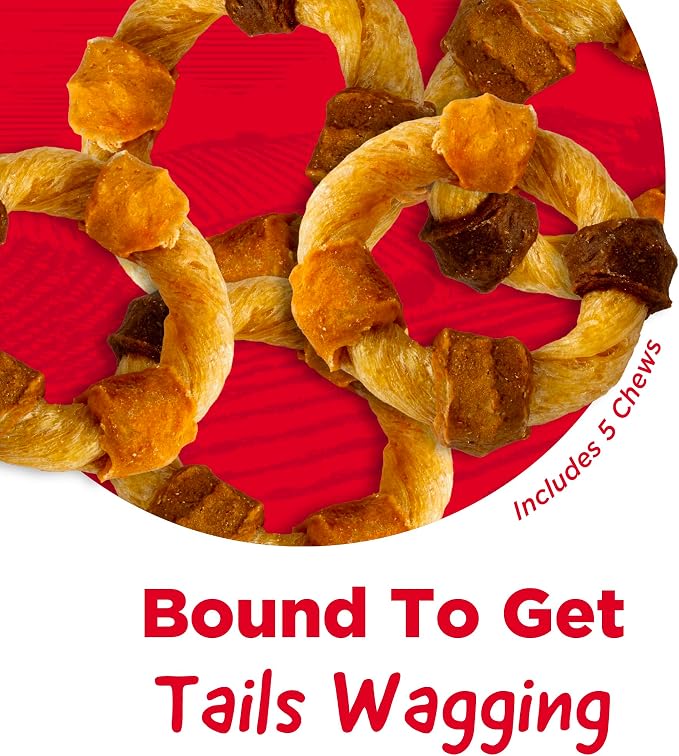 Country Kitchen Rawhide Free Kabob Rings 4 Flavor Protein Variety Dog Chews, Made with Real Chicken, Beef, Pork, and Duck, 5 Count