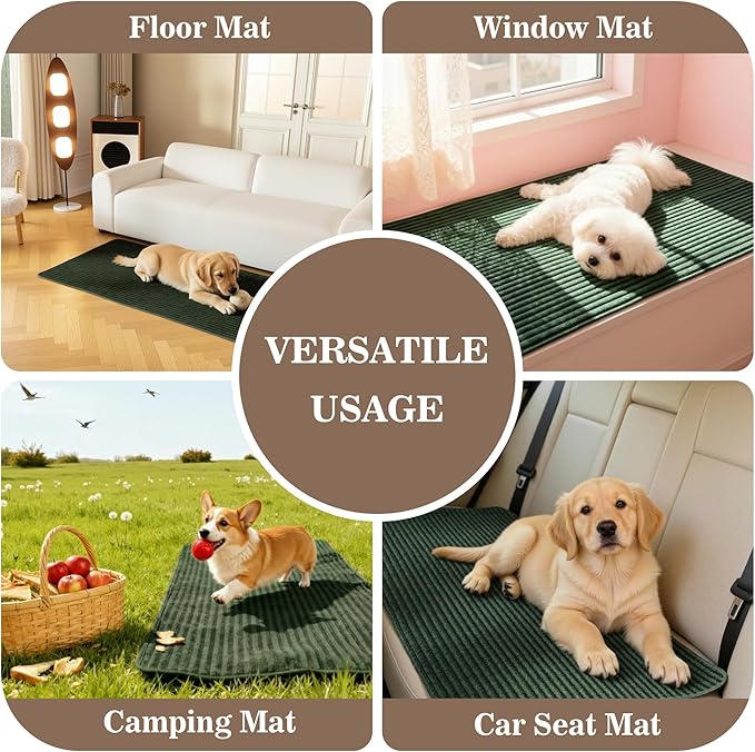 MYSKY HOME 100% Waterproof Couch Cover, Couch Covers for Dogs Washable, Non Slip Couch Covers for 2 Cushion Sofa Pet Friendly, Sofa Covers SlipcoversProtector Dog Bed Cover, Moss Green, 35"x63"