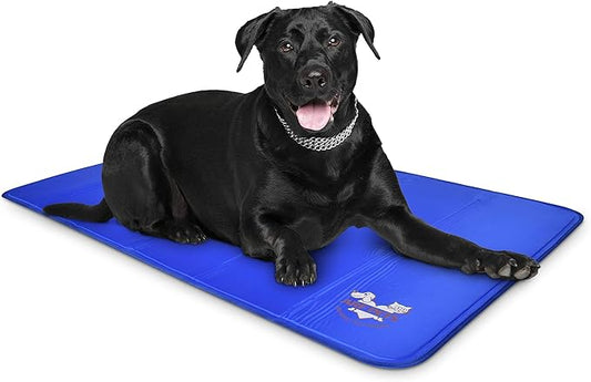 Arf Pets Dog Cooling Mat 35” x 55” Pad for Kennels, Crates & Beds, Non-Toxic, Solid Self-Cooling Gel .No Fridge or Electricity Needed