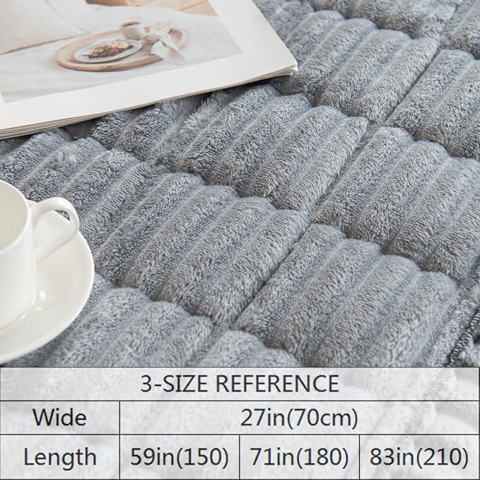 Gumfolk Pet Couch Covers for Sofa Slipcovers Couch Protector for Dogs Washable Cushion Cover, Sofa Pad Blanket Furniture, Grey, 27in*83in