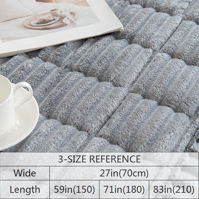 Gumfolk Pet Couch Covers for Sofa Slipcovers Couch Protector for Dogs Washable Cushion Cover, Sofa Pad Blanket Furniture, Grey, 27in*59in