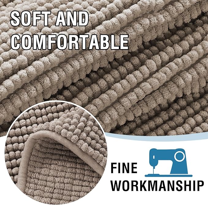 H.VERSAILTEX Plush Chenille Couch Cover for 3 Cushion Couch Anti Slip Washable Sofa Slipcovers Soft and Durable Furniture Protector for Dogs Cats Kids (27.5" x 71", Taupe)