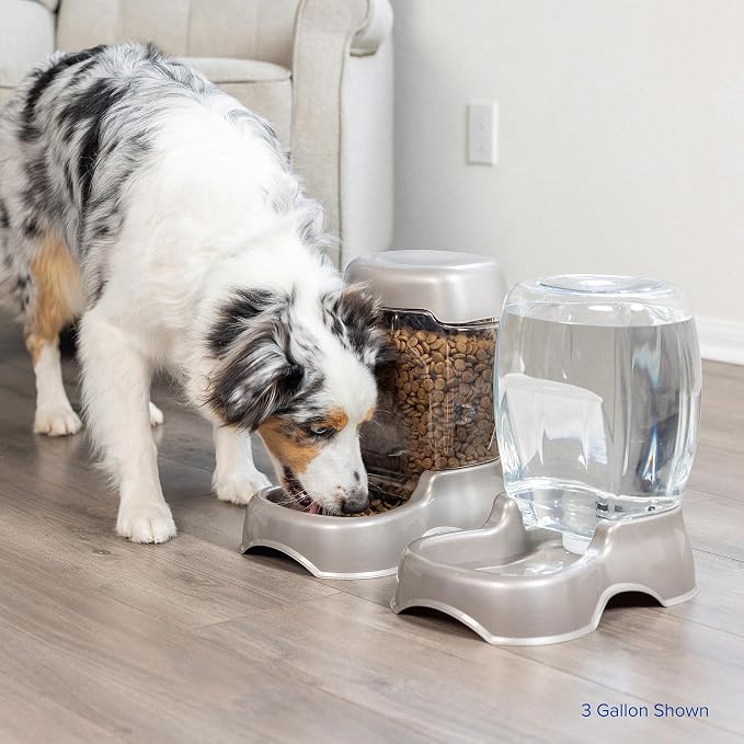 Petmate Pet Cafe Cat and Dog Water Dispenser - Water Bowl for Cats and Dogs, USA Made, 1.5 GAL, Pearl Tan
