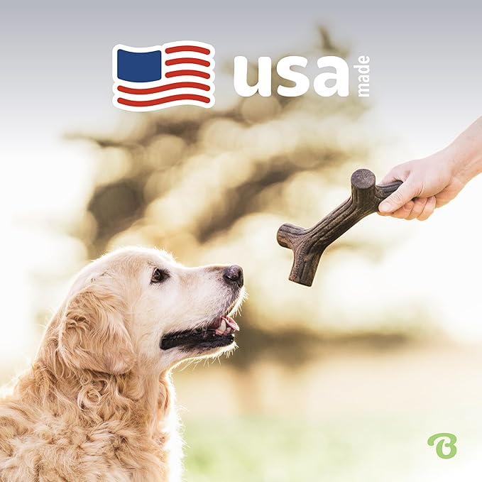 Benebone Maplestick Real Wood Durable Dog Chew Toy, Made in USA, Small
