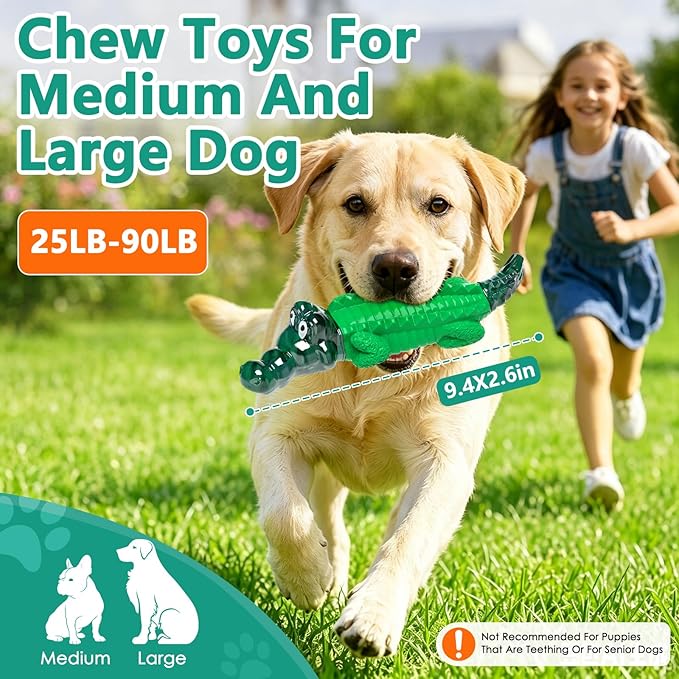 Fuufome Tough Dog Chew Toys for Small & Medium and Large Dogs，Long-Lasting Chew Toys for Gentle to Moderate Chewers, Great for Indoor & Outdoor Play, Easy to Clean
