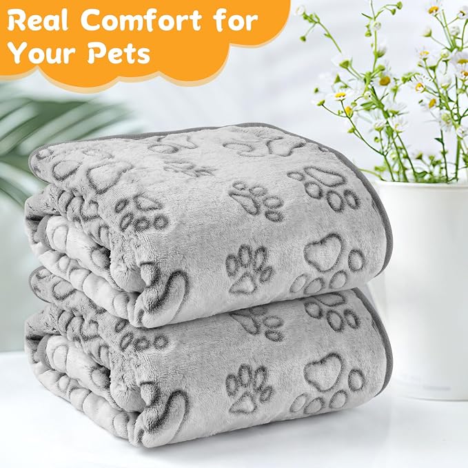 Dog Blankets for Small, Medium Dogs, Puppy Blanket Washable, Dogs Essentials for Puppies, Cat (2, 32" x 24")