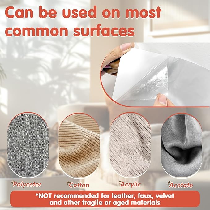 Secopad 18 PCS Large Cat Scratch Furniture Protector, Transparent Couch Protector from Cat Claws, Single-Sided Self Adhesive Anti Pet Deterrent Sofa Cover, 14IN