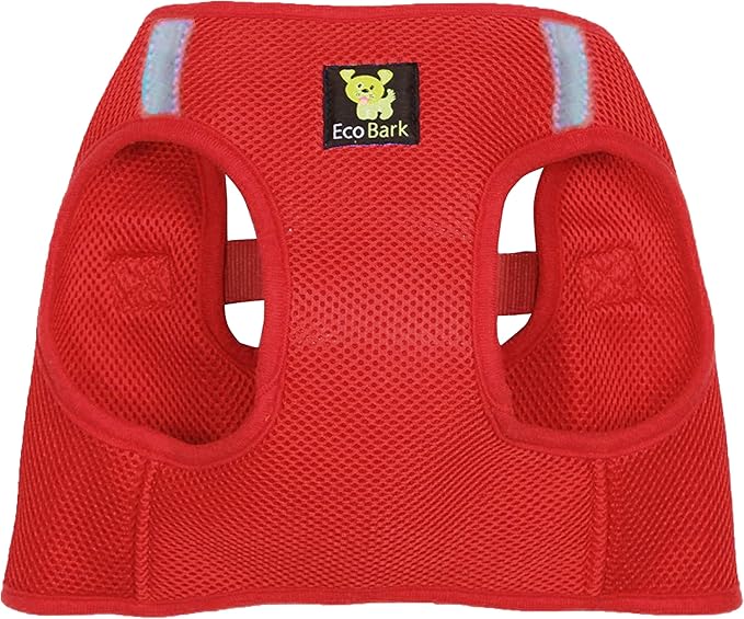 EcoBark Teacup Dog Harnesses for Tiny Dogs (Red, XXXS)