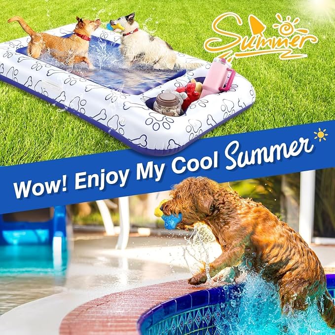 Pawaboo Dog Cooling Chew Toys, 2 Pack Freezable Pet Teething Toys for Summer Cooling, Dog Freezer Chewing Toy for Teeth Cleaning, Reusable Puppy Frozen Toy Relieve Dental Discomfort, Yellow+Blue