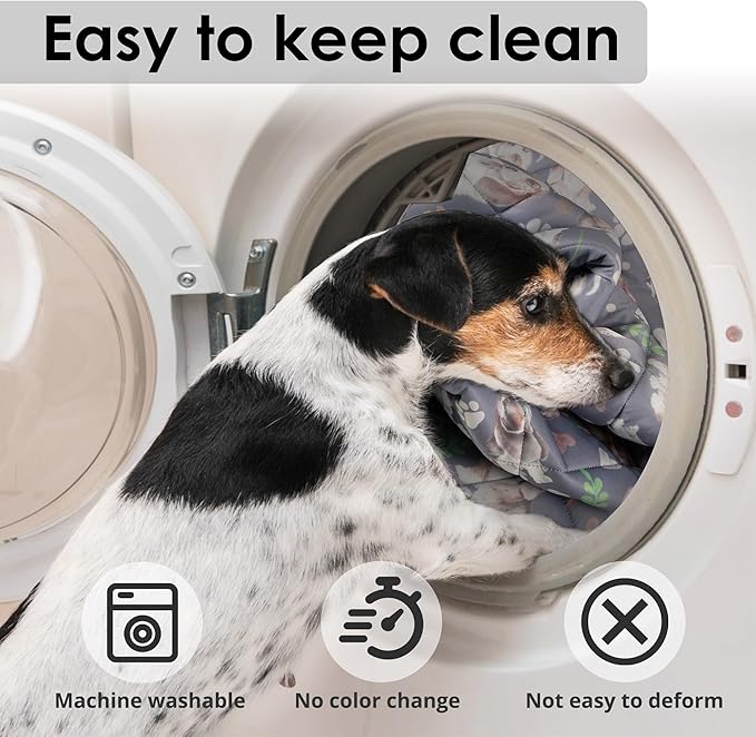 Dog Cooling Mat, Pet Washable Non-Toxic Summer Dogs Cats Cooling Pads Sleeping Kennel Mats Cool Ice Blanket for Indoor & Outdoor Dog Beach Essentials Gray Medium