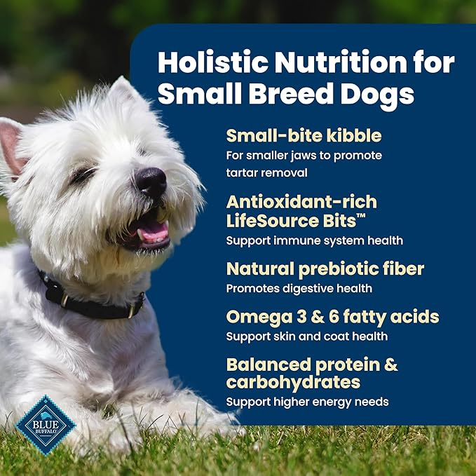Blue Buffalo Life Protection Formula Chicken & Brown Rice Small Breed Adult Dry Dog Food, Supports Immunity with Antioxidant-Rich LifeSource Bits, Promotes Healthy Muscles, Skin & Coat Health, 5 lbs.