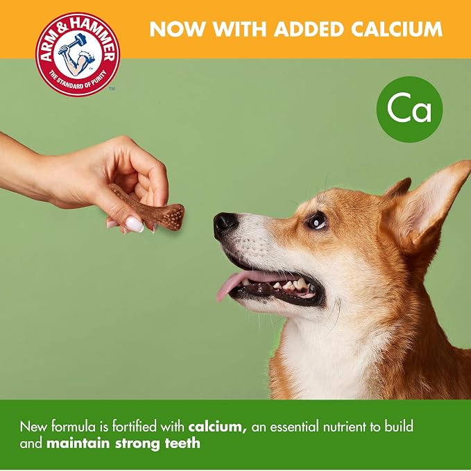 Arm & Hammer for Pets Nubbies Dental Treats Value Size Baking Soda Calcium Helps Scrub Plaque Tartar Peanut Butter Flavor Daily Oral Care 139 Count 52.8 OZ Value Bucket Dogs and Puppies Daily