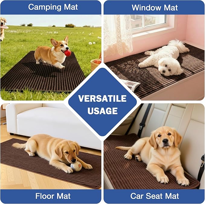 MYSKY HOME 100% Waterproof Couch Cover for Sectional Sofa, Couch Covers for Dogs, Non Slip 2 PCS Pet Friendly Sofa Slipcover, L Shaped Sofa Covers for 3 Cushion Couch, Chocolate, 35"x70.9"+35"x70.9"