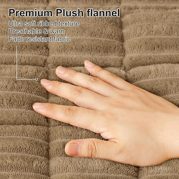 Smiry Couch Cover for Dogs, Non Slip Washable Sofa Protector for Pets, Soft Furniture Cover for Pet, Stylish Sofa Covers, Cozy Protect Against Fur, Dirt & Everyday Messes (Mocha Brown, 43" x 63")
