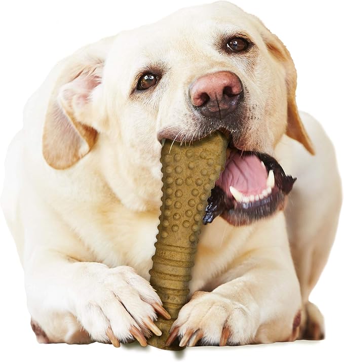 Nylabone Healthy Edibles Natural Dog Chews, Long Lasting Bones for Dogs, Peanut Butter Flavor Dog Treats, X-Large (1 Count)