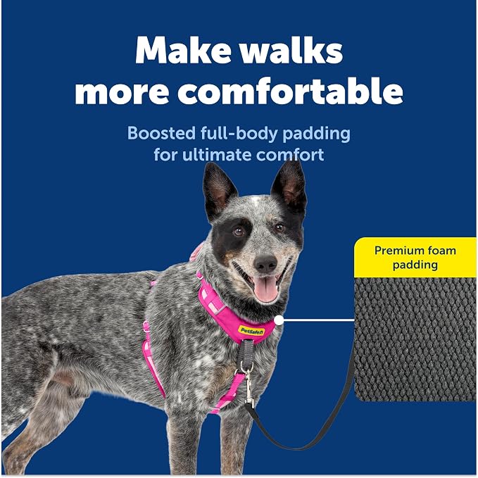 PetSafe Easy Walk Comfort No-Pull Dog Harness Full-Body Padding - Better Walks on the First Use - 5 Points of Adjustment Medium, Pink