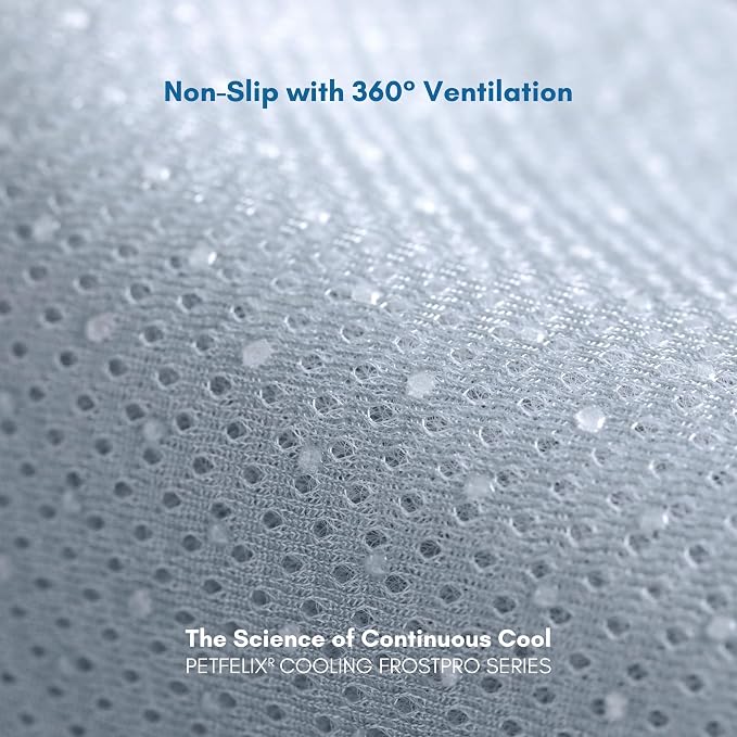 petfelix Dog Cooling Mat, Scratch Resistant Stain Resistant QMAX>0.5 Dog Cooling Pad for Medium Large Dogs, Self Cooling Mat for Dogs, No Water or Electricity Needed, Blue, Large, 35"x26"