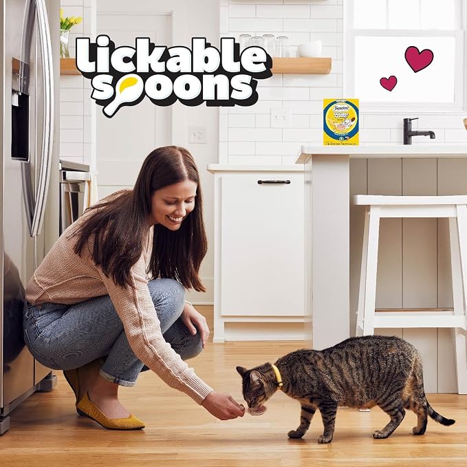 Temptations Lickable Spoons, Soft Lickable Cat Treats, Adult Wet Cat Treats, Tasty Chicken and Savory Salmon Flavor, 8 Spoons, Pack of 12 (96 Total)