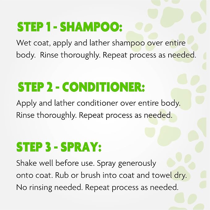 FURminator deShedding Kit, deShedding Shampoo, deShedding Conditioner, deShedding Waterless Spray, For Dogs, 40.5 oz (Set of 3)