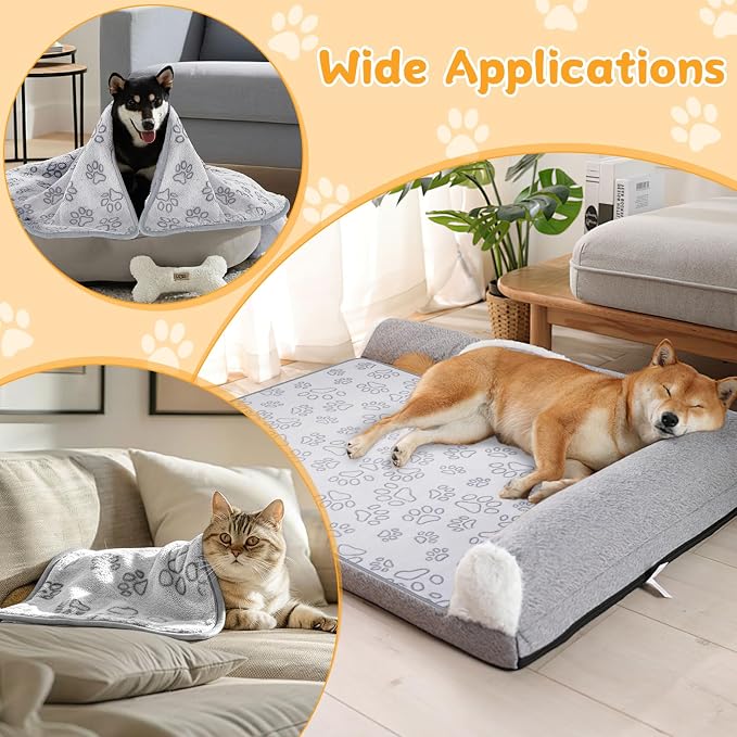 Dog Blankets for Small, Medium Dogs, Puppy Blanket Washable, Dogs Essentials for Puppies, Cat (1, 32" x 24")