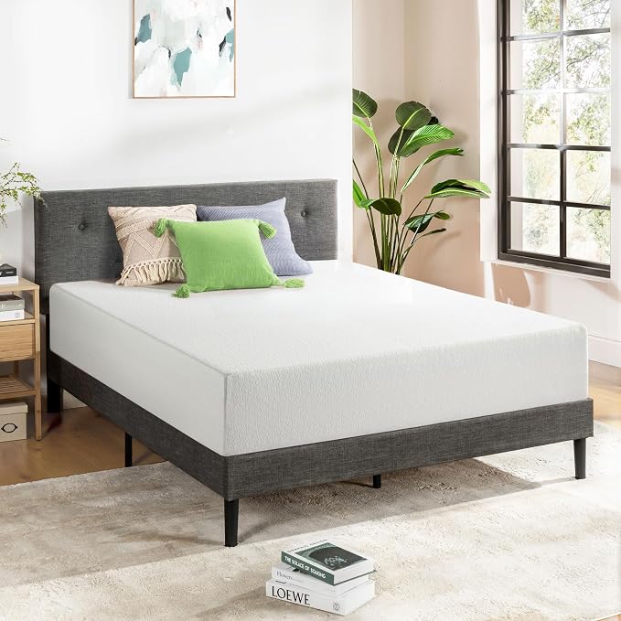 Best Price Mattress 12 Inch Full Mattress Bed-In-A-Box, Green Tea Memory Foam, White