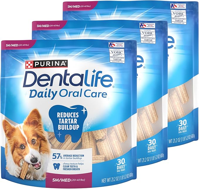 Purina DentaLife Daily Oral Care Dog Dental Chews for Small and Medium Breed Dogs - 90 ct.
